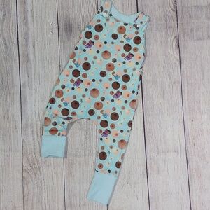 Custom Made ADJUSTABLE Grow-With-Me Infant/Toddler Romper 6m-4+y Baby dreams